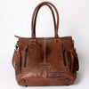 ADBG1013 American Darling Handwoven Saddle Blanket Leather Tote Bag Western Style