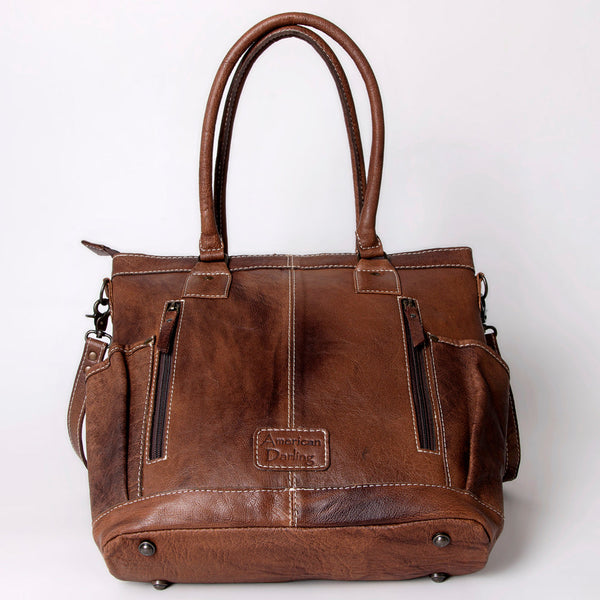 ADBG1013 American Darling Handwoven Saddle Blanket Leather Tote Bag Western Style