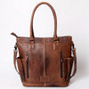 ADBG1013 American Darling Handwoven Saddle Blanket Leather Tote Bag Western Style