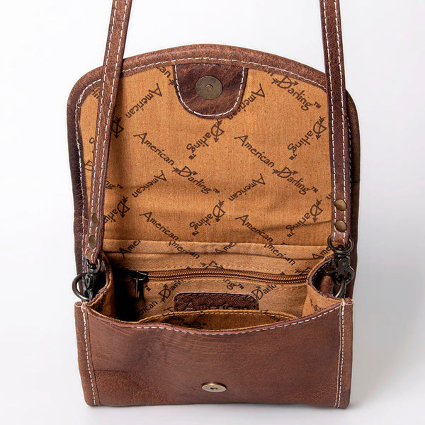 ADBG1016 American Darling Handwoven Saddle Blanket Leather Small Crossbody Bag Western Flap Purse