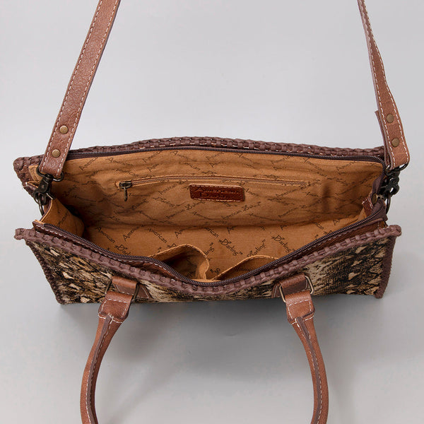 ADBG1019 American Darling Hair-On Leather Tote Bag Handcrafted Western Carryall
