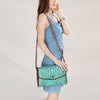 ADBG1023 American Darling Western Crocodile-Embossed Leather Handbag Coin Purse Hand bag