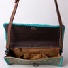 ADBG1024 American Darling Hand-Tooled Floral Leather Western Crossbody Bag