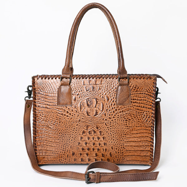 ADBG1026 American Darling Crocodile-Embossed Genuine Leather Tote Bag Western Luxury Handbag
