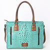 ADBG1026 American Darling Crocodile-Embossed Genuine Leather Tote Bag Western Luxury Handbag