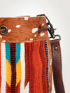 ADBG574 American Darling Southwestern Wool Bucket Bag Drawstring Tote with Leather Strap