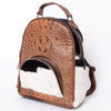 ADBGS156 Turquoise Embossed Croc Cowhide Leather Backpack - Western Cowgirl Style