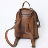 ADBGS156 Turquoise Embossed Croc Cowhide Leather Backpack - Western Cowgirl Style