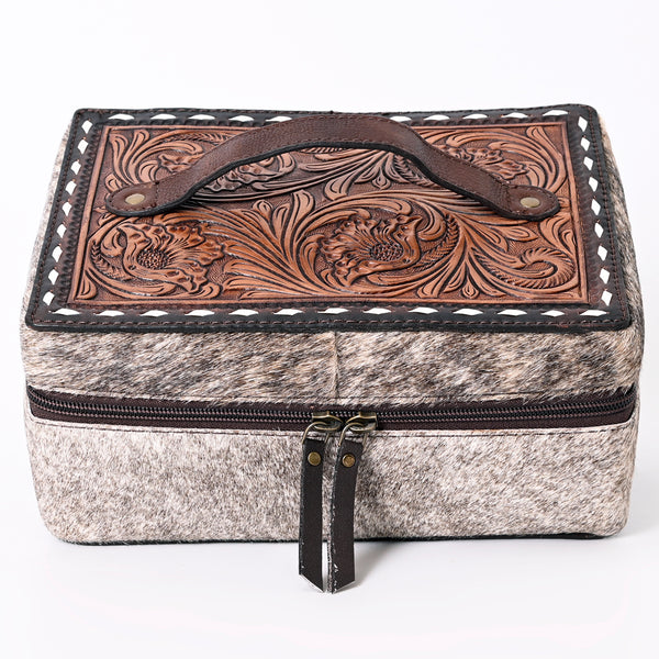 ADBGA314 American Darling Buck Stitched Hand Tooled Cowhide Jewelry Case