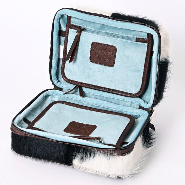 ADBGA316 American Darling Hand Tooled Leather & Hair-On Cowhide Jewelry case
