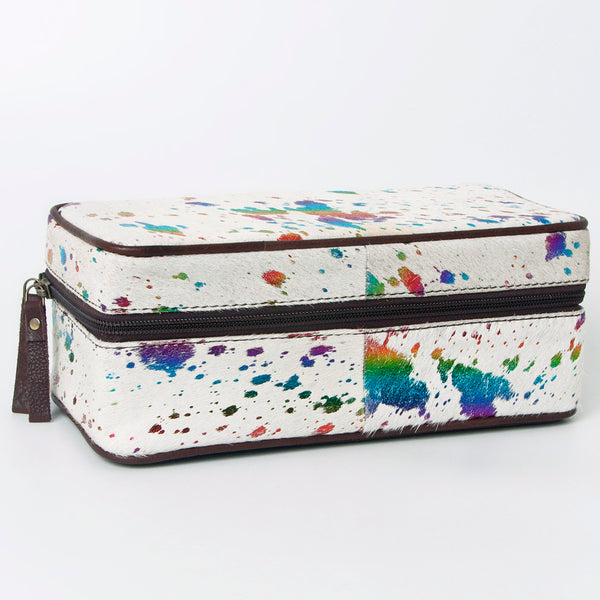 ADBGA318 American Darling Western Paint Splatter Hair-On Cowhide Jewelry case