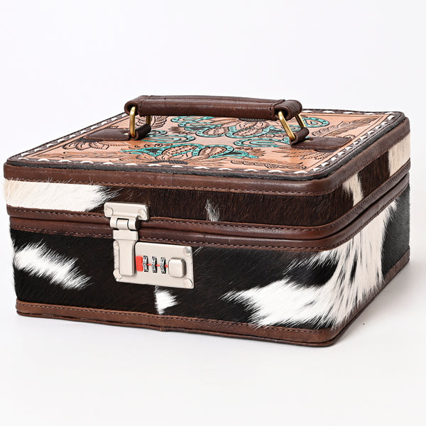 ADBGA321 American Darling Cowhide & Tooled Leather Western Jewelry Case With Lock
