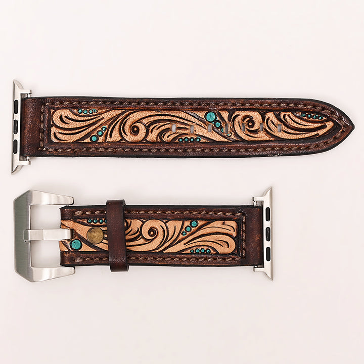 American Darling Hand Toooled Western Leather Wristlet Bag main image 0
