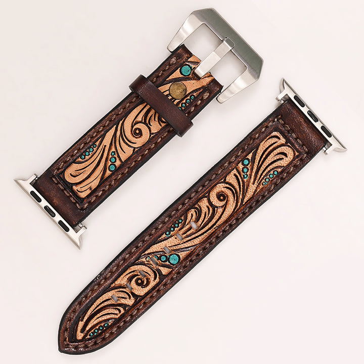 American Darling Hand Toooled Western Leather Wristlet Bag main image 1