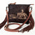 ADBG109 American Darling Hair-on Cowhide Western Leather Small Crossbody Bag with Fringe
