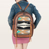 ADBG1029 American Darling Western Saddle Blanket Backpack Handwoven Genuine Leather