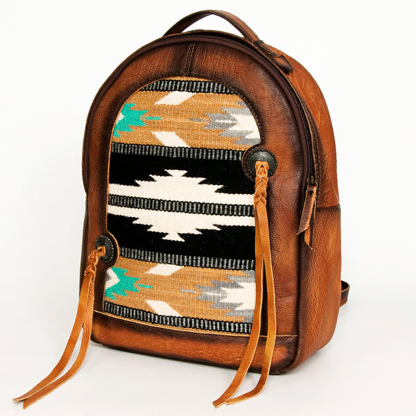 ADBG1029 American Darling Western Saddle Blanket Backpack Handwoven Genuine Leather