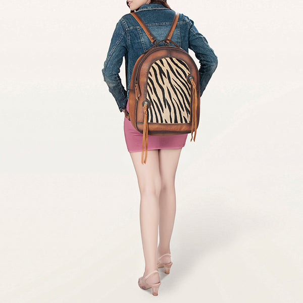 ADBG1029 American Darling Hair-On Cowhide Leather Backpack Western Style