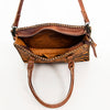 LC-ADBGS118 Western Tote Bag - Hair-On Leather with Whipstitch Trim & Detachable Strap