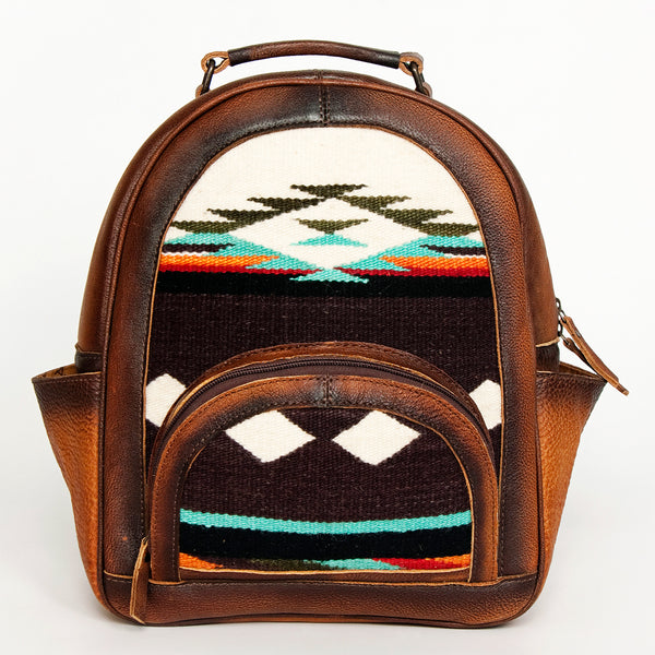 ADBG944 American Darling Handcrafted Backpack with Hand Woven Saddle Blanket and Genuine Leather