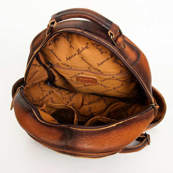 ADBG944 American Darling Handcrafted Backpack with Hand Woven Saddle Blanket and Genuine Leather