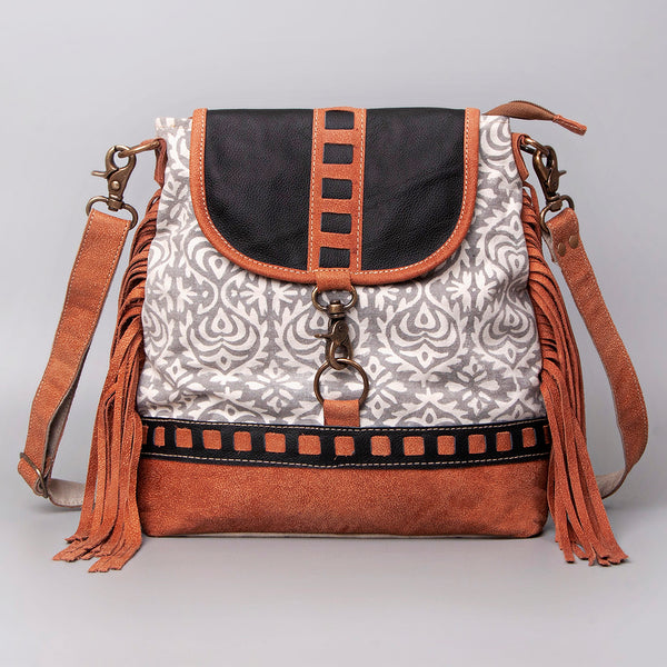 LC-KB463Crossbody Upcycled Canvas Ladies Bag