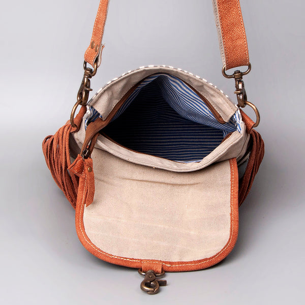 LC-KB463Crossbody Upcycled Canvas Ladies Bag