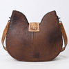 ADBG1039 American Darling Crocodile Embossed Hand Tooled Leather Western Hobo Bag