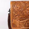 ADBG1041 American Darling Hand-Tooled Western Leather Crossbody Bag Genuine Floral Tooled Purse
