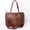 ADBG1045 American Darling Hair-on Cowhide Leather Tote Bag Fringes Western Style Genuine Leather Handbag