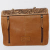 LC-ADBGI223A Tooled Leather & Hair-On Satchel Bag - Western Crossbody with Flap Closure