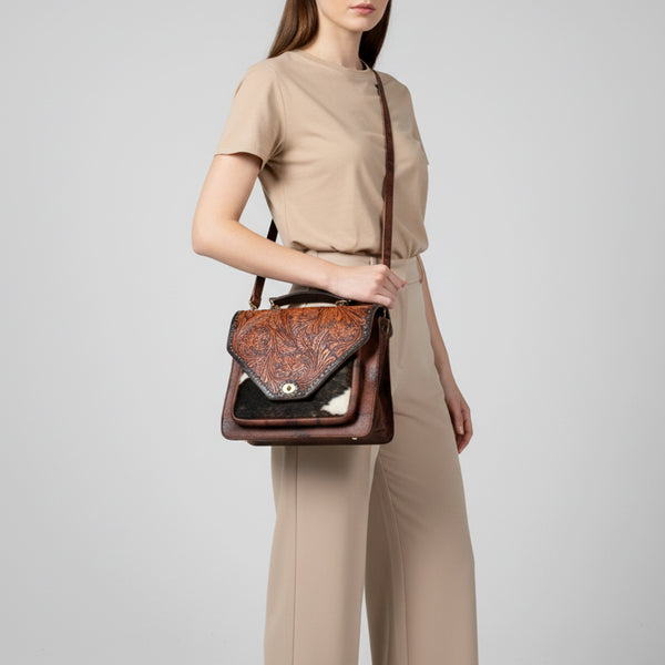 LC-ADBGI223B Crossbody Genuine Western Leather Women Bag