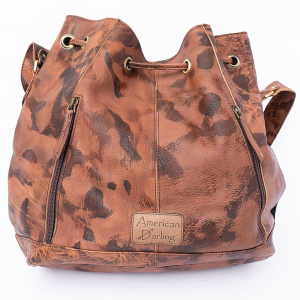 ADBGI226 Bucket Hair On Genuine Western Leather Women Bag