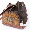 ADBGI226 Bucket Hair On Genuine Western Leather Women Bag