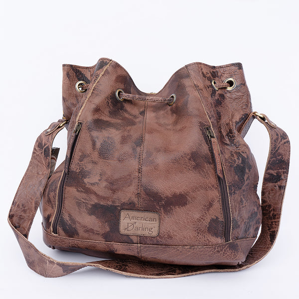 ADBGI226 Bucket Hair On Genuine Western Leather Women Bag