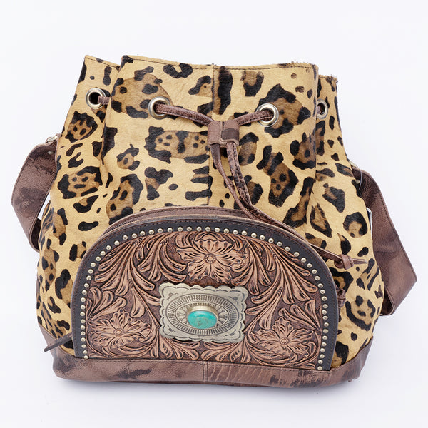 ADBGI226 Bucket Hair On Genuine Western Leather Women Bag