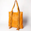ADBGM119 Genuine Leather Fringe Tote - Western Knotted Strap Shoulder Bag