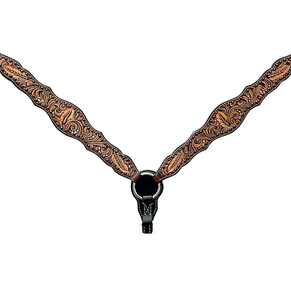 BER348-Western Leather Breast Collar