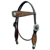 BER357-Western Leather Headstall