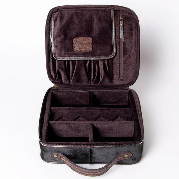 ADBGA300 American Darling Western Hand Tooled Leather Hair-On Cowhide Jewelry Case