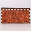 ADBG488AB American Darling Hand Tooled Floral Leather Western Clutch Bag