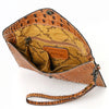 ADBG967 American Darling Crocodile Embossed Western Leather Wristlet