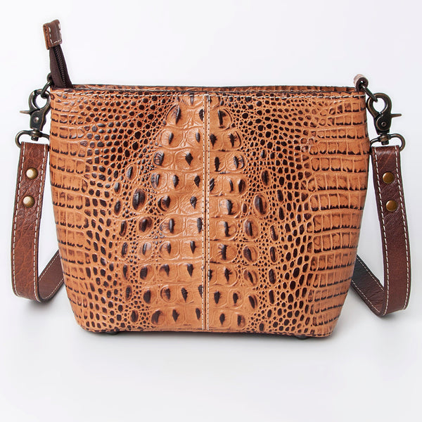 ADBG963 American Darling Crocodile Embossed Western Leather Cross body Bag