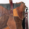 ADBG1053 American Darling Handcrafted Leather Tote Bag Colorful Leather Stripes Western Handbag