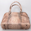 ADBG986 Croc Embossed Leather Western Tote Bag Structured Handbag by American Darling