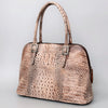 ADBG986 Croc Embossed Leather Western Tote Bag Structured Handbag by American Darling