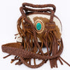ADBGD130 American Darling Turquoise Stone Hair On Hide & Genuine Leather Bag