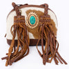 ADBGD130 American Darling Turquoise Stone Hair On Hide & Genuine Leather Bag
