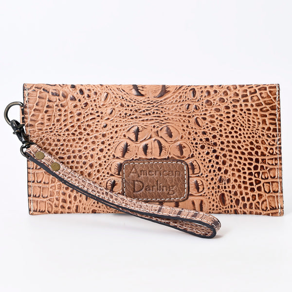 ADBG968 American Darling Crocodile Embossed Western Leather Wallet