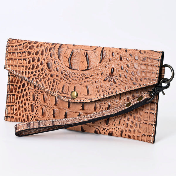 ADBG968 American Darling Crocodile Embossed Western Leather Wallet